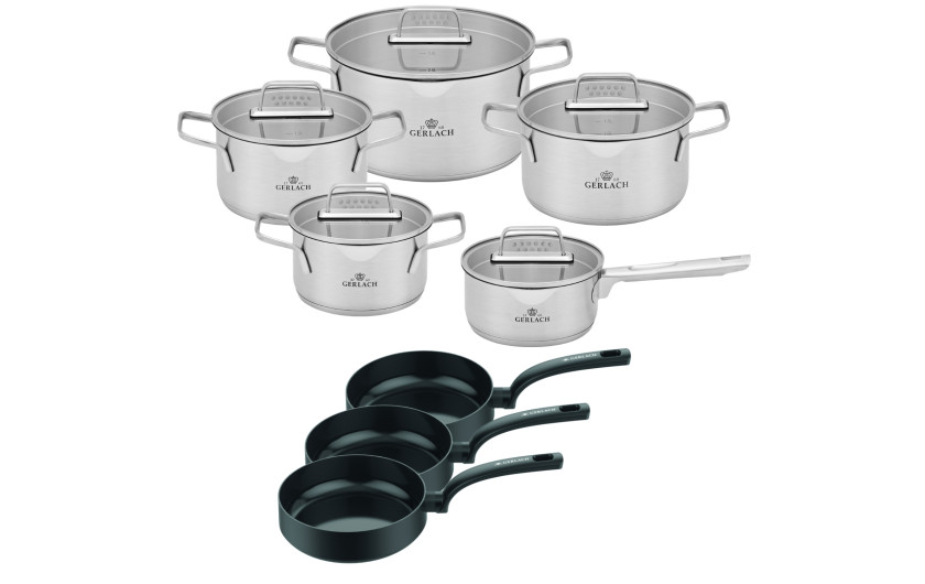 Ambiente pot set 10 pcs. + 3x frying pan Wings 24/26/28cm