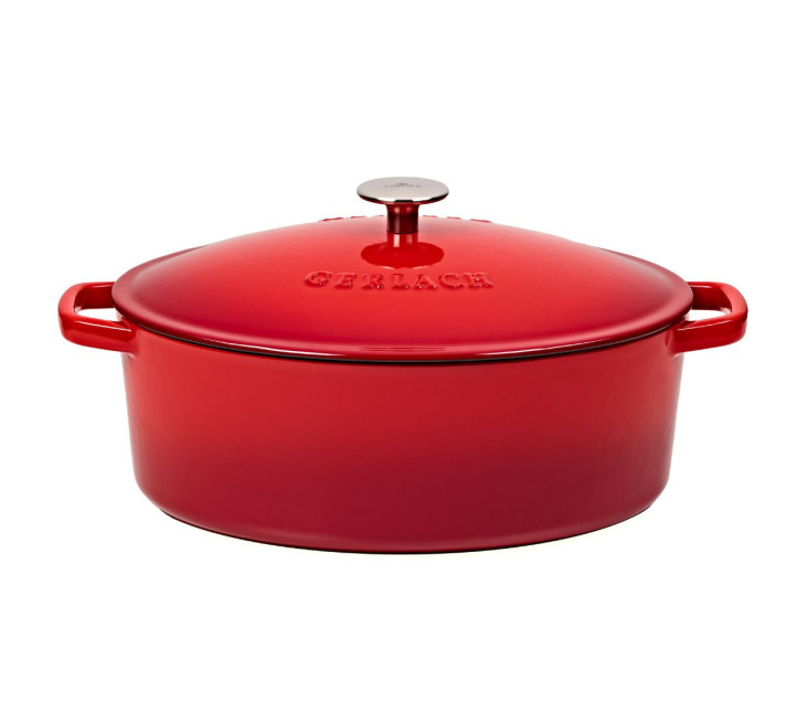 Cast iron roasting pan 5.5 l NATUR IRON red gradient