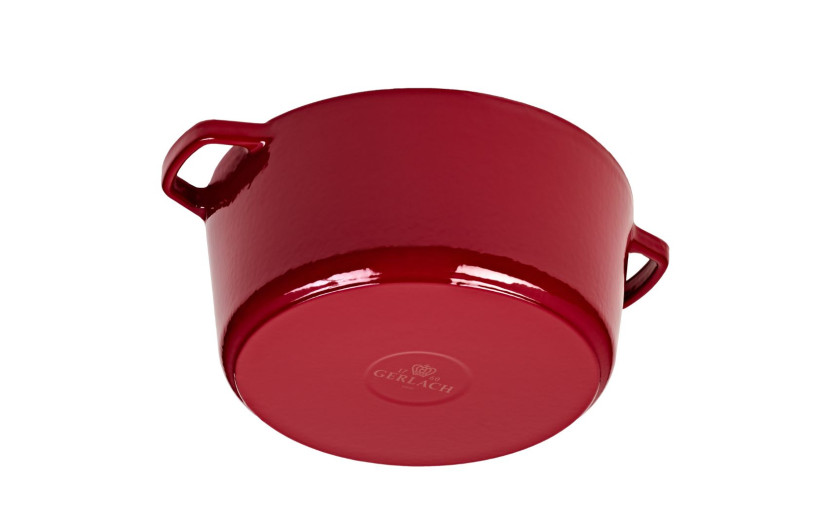 NATUR IRON set burgundy 3 pcs: Cast iron baking dish 5.5l + Cast iron pot 3l + Cast iron pot 5l