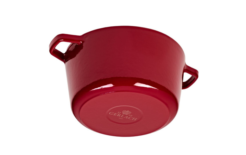 NATUR IRON set burgundy 3 pcs: Cast iron baking dish 5.5l + Cast iron pot 3l + Cast iron pot 5l