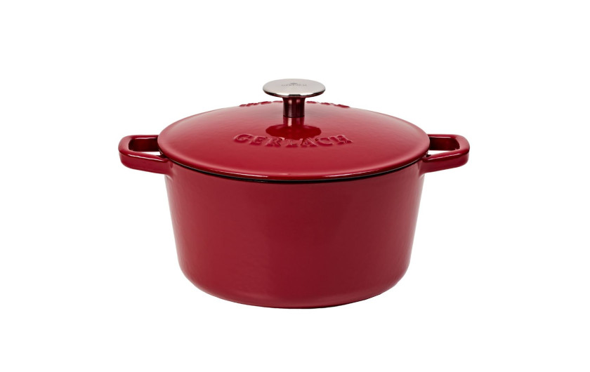 NATUR IRON set burgundy 3 pcs: Cast iron baking dish 5.5l + Cast iron pot 3l + Cast iron pot 5l