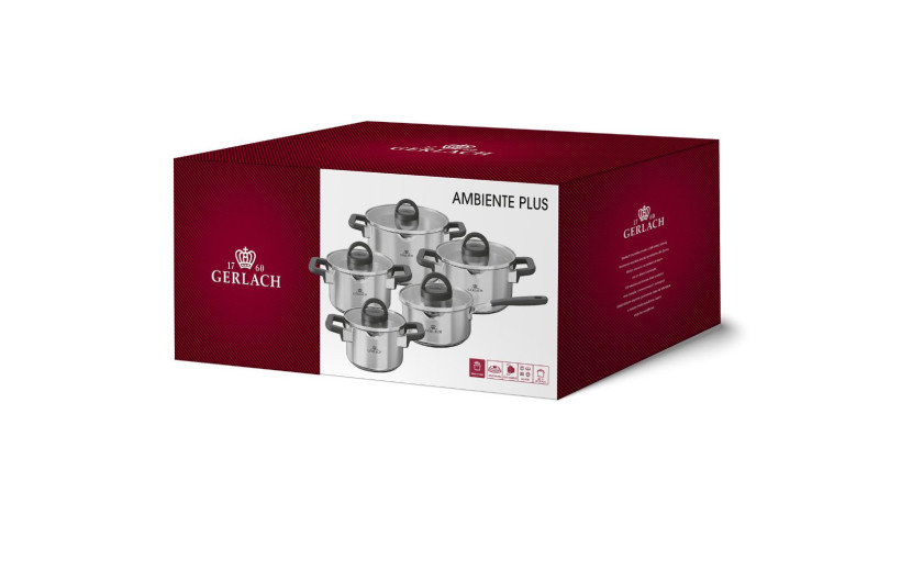 AMBIENTE PLUS pots set, 10 pcs.