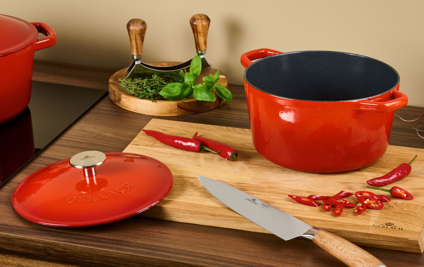 Cast iron pot 3 l NATUR IRON red gradient