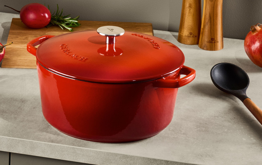 Cast iron pot 5 l NATUR IRON red gradient