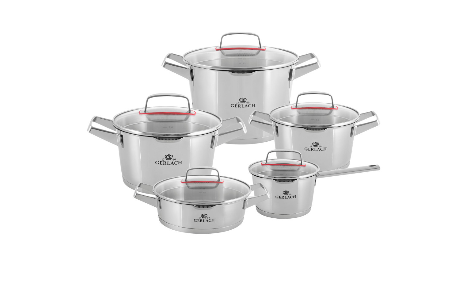 Set of 10 pots SUPERIOR + Set of pans SMART THERMOCOAT 20/24/28 cm + Universal lid SMART