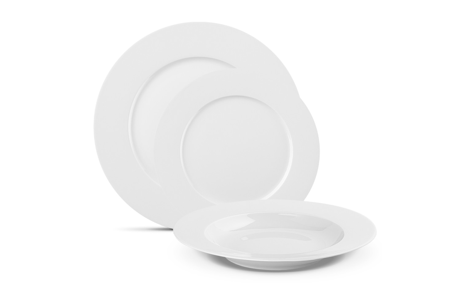 18-Piece Dinner Set MODERN NEW WHITE for 6 People