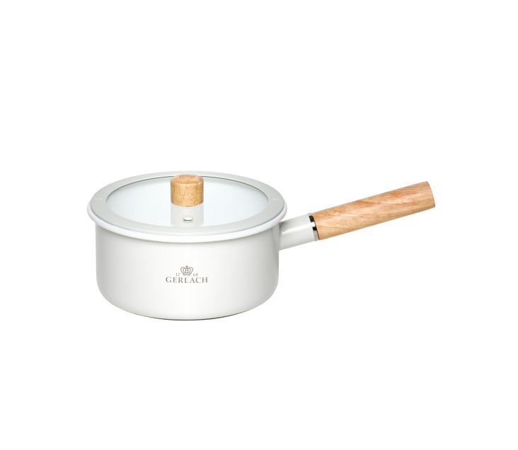 Enamel saucepan NATUR ENAMEL white 18 cm 2 L