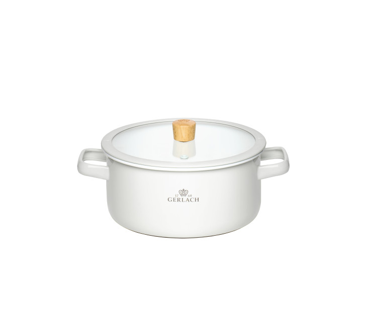 Enamel pot NATUR ENAMEL white 20 cm 3 L