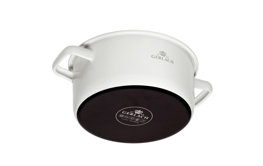 Enamel pot NATUR ENAMEL white 24 cm 5 L