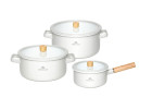 Enamel cookware set NATUR ENAMEL white 6 pcs Enamel cookware set NATUR ENAMEL white 6 pcs