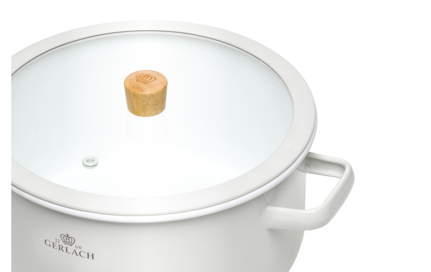 Enamel cookware set NATUR ENAMEL white 6 pcs