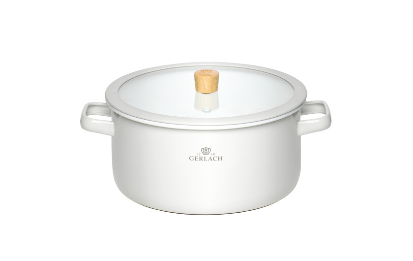 Enamel cookware set NATUR ENAMEL white 6 pcs