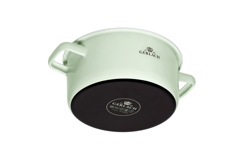 Enamel pot NATUR ENAMEL pastel green 20 cm 3 L