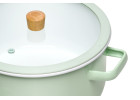 Enamel pot NATUR ENAMEL pastel green 20 cm 3 L Enamel pot NATUR ENAMEL pastel green 20 cm 3 L