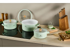 Enamel pot NATUR ENAMEL pastel green 20 cm 3 L Enamel pot NATUR ENAMEL pastel green 20 cm 3 L