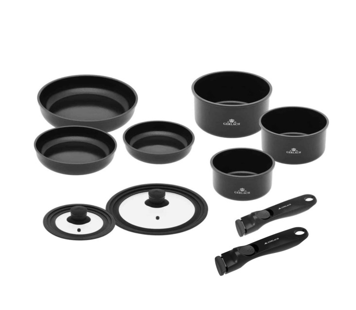 Set of pots and pans + lids SMART 9-piece
