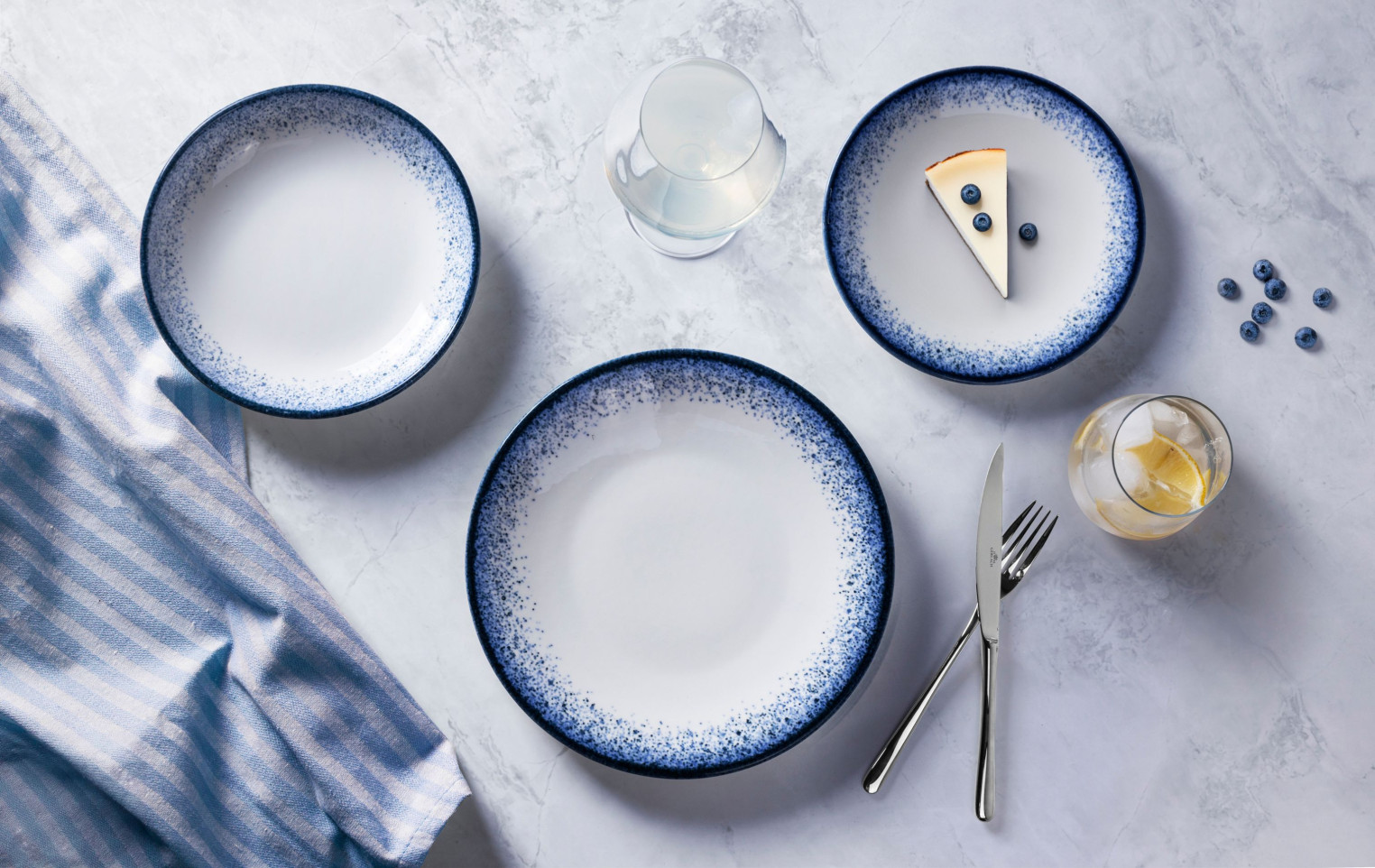 Set of dinner plates 6 piece BALANCE MINERALS GLOSSY for 6 people 27cm