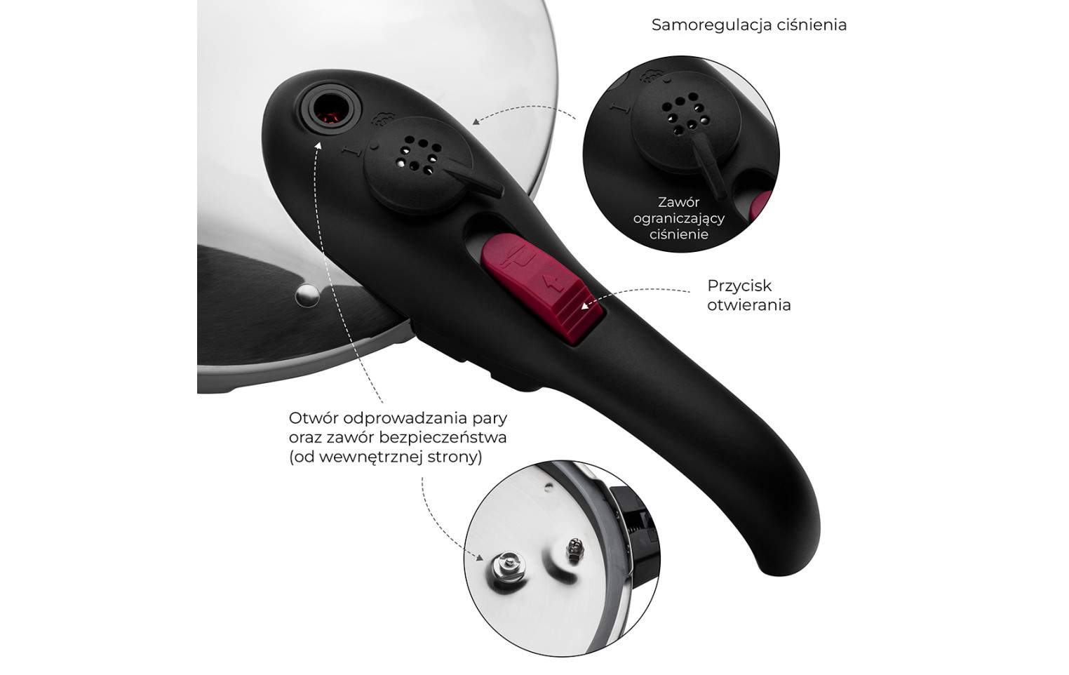 Pressure cooker First with handle 6.0 l