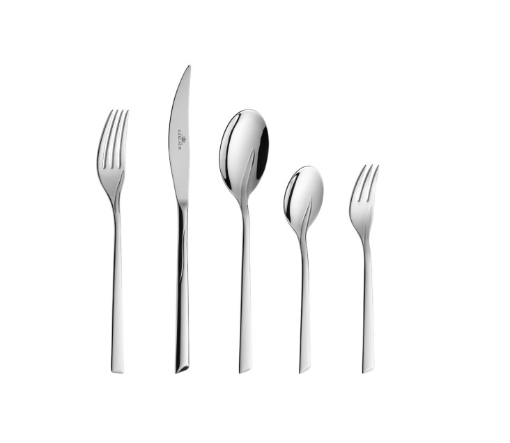 24-Piece Cutlery Set + 6-Piece Cake Fork Set FLAMES Polished Finish