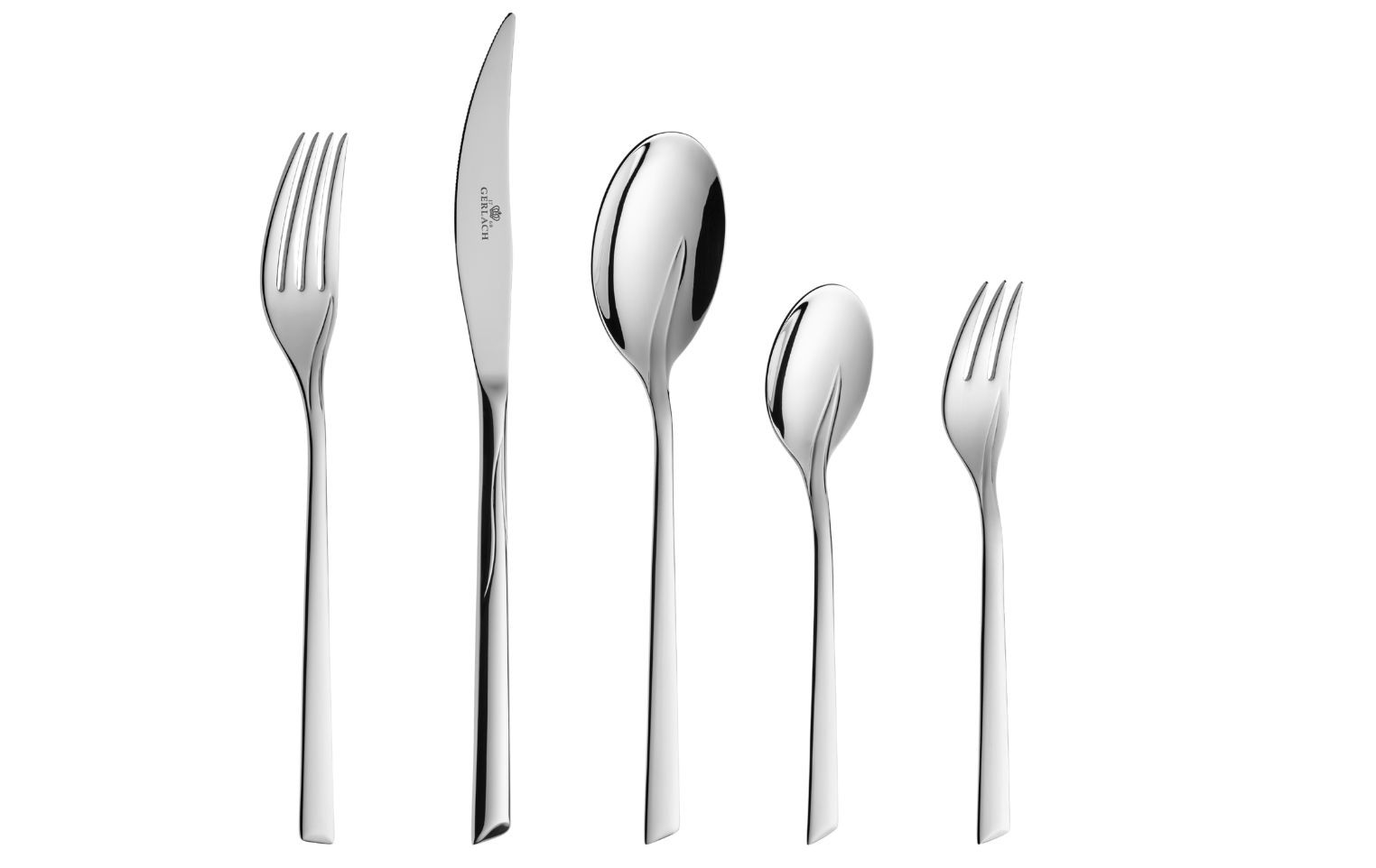 24-Piece Cutlery Set + 6-Piece Cake Fork Set FLAMES Polished Finish