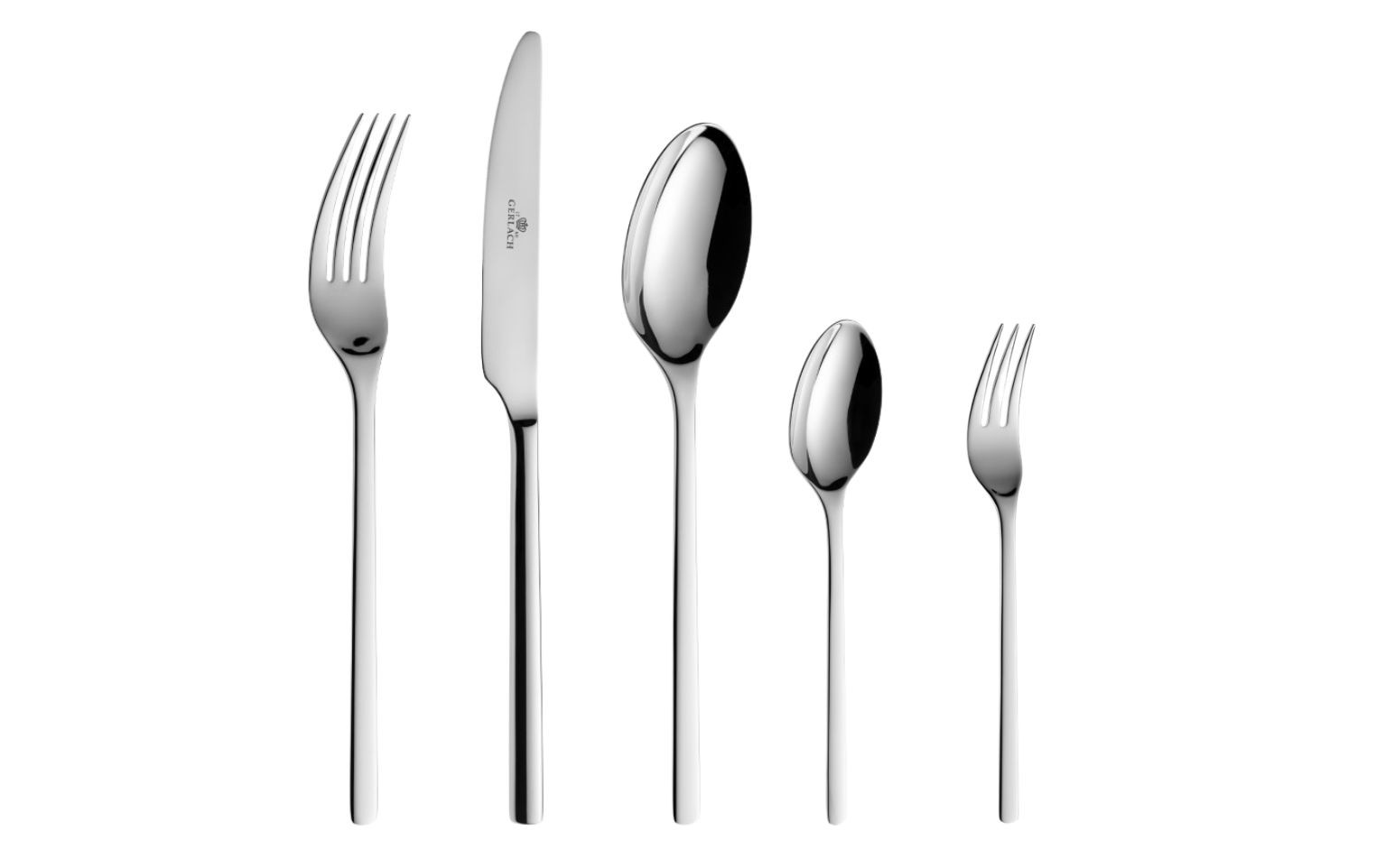 24-Piece Cutlery Set + 6-Piece Cake Fork Set MODERN Polished Finish
