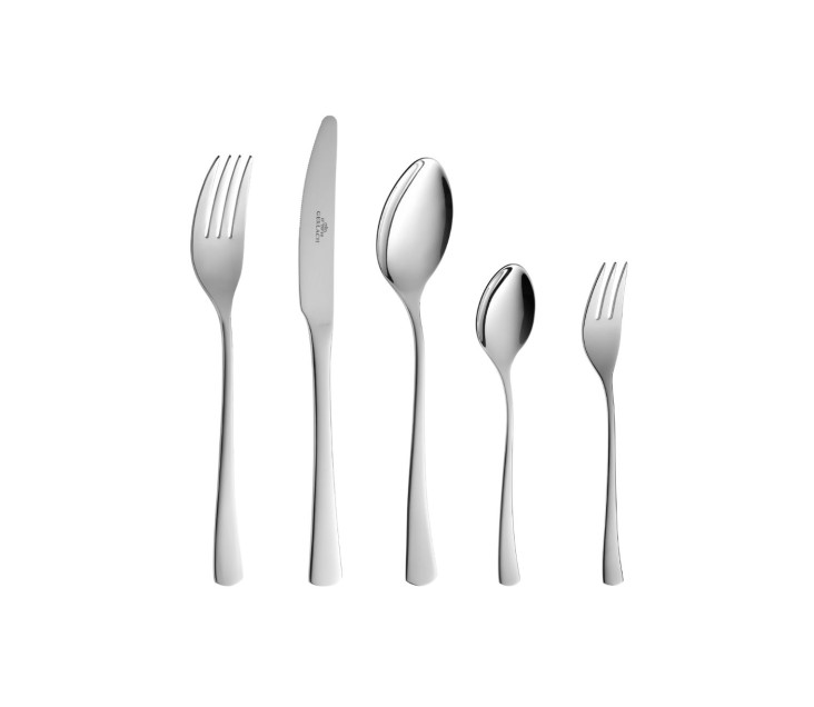 24-Piece Cutlery Set + 6-Piece Cake Fork Set TUNEA Polished Finish