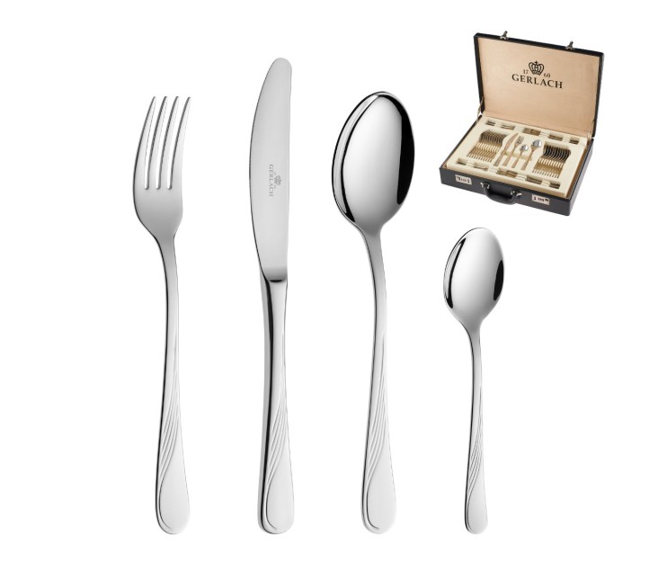 68-Piece Cutlery Set CELESTIA Polished Finish + Cutlery Canteen