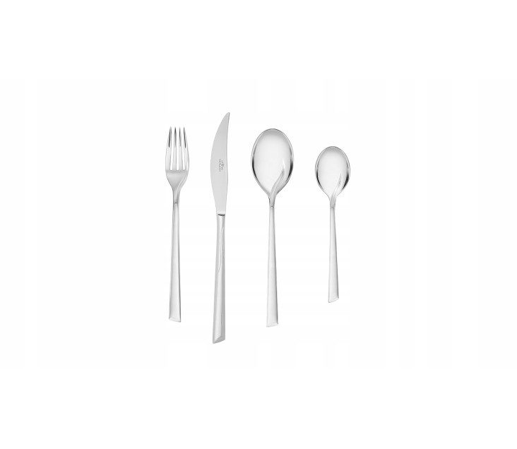 Set of 24 polished FLAMES cutlery pieces.