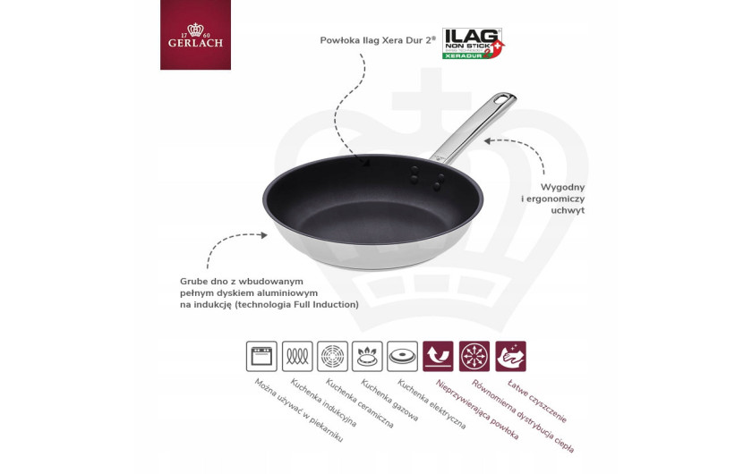 SOLID LITE 24 cm frying pan with a ceramic coating