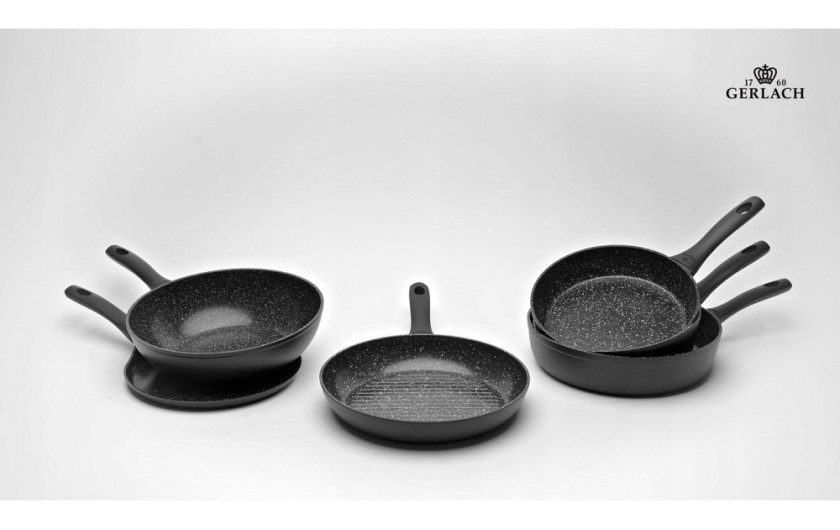 GRANITEX 28 cm deep frying pan with ceramic coating