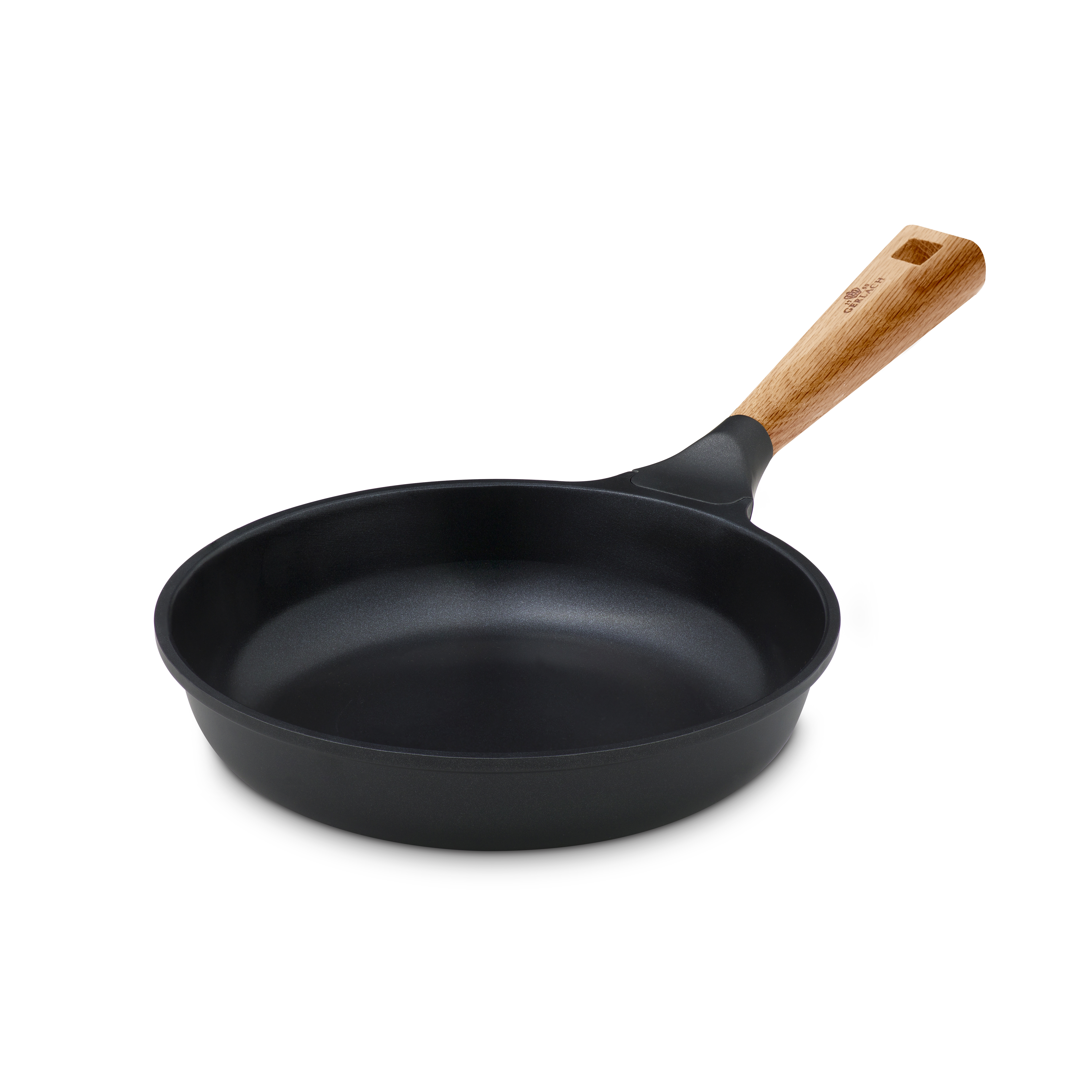 Staub frying pan with wooden handle 24 cm, black