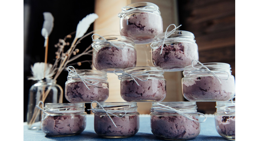 Recipe for blueberry mousse with mascarpone